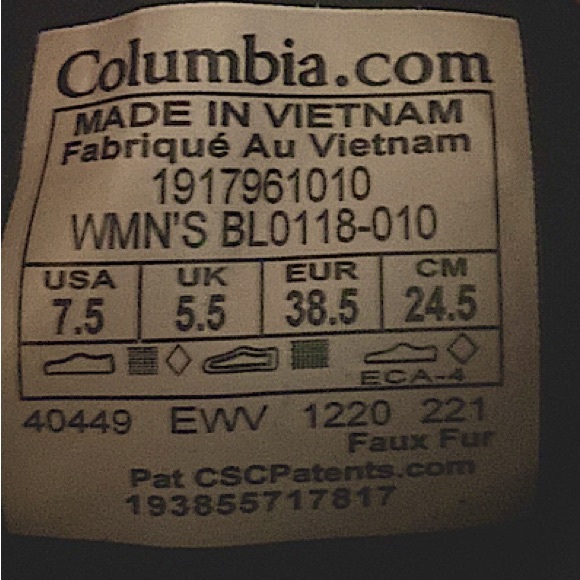 Columbia Womens Paninaro Black, Snow Boots Size 7.5 Medium (B, M) FITS LIKE a 7! - Picture 8 of 8